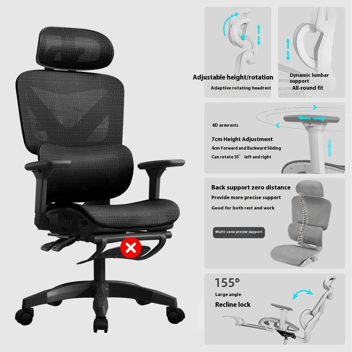 Boys And Girls Bedroom Office Ergonomic Long-sitting Comfortable Home Gaming Chair