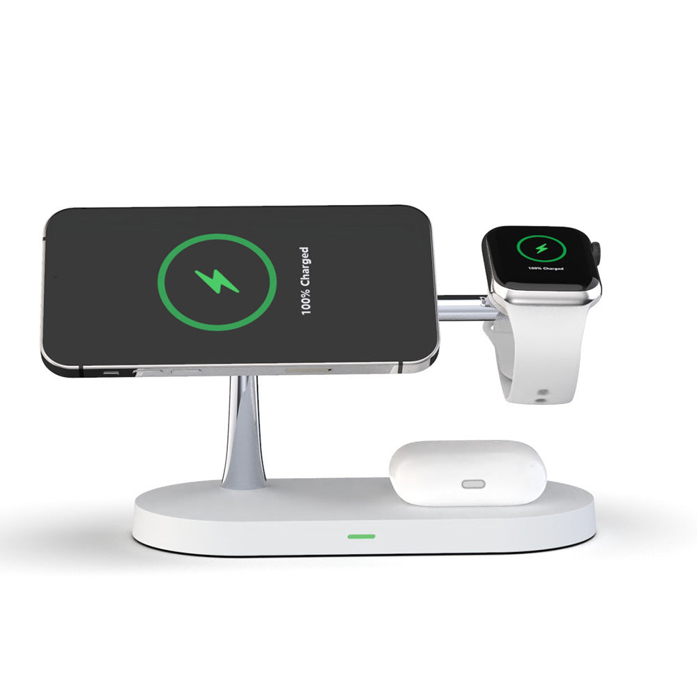 5-in-1 Magnetic Wireless Charging Station – Phone, Watch, Earbuds (15W Fast Charge)