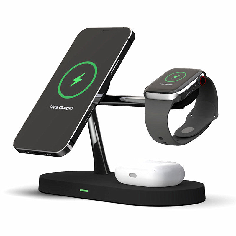5-in-1 Magnetic Wireless Charging Station – Phone, Watch, Earbuds (15W Fast Charge)