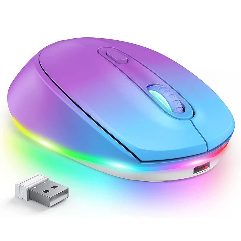 24g Wireless Mouse 1600dpi Ergonomic Rechargeable
