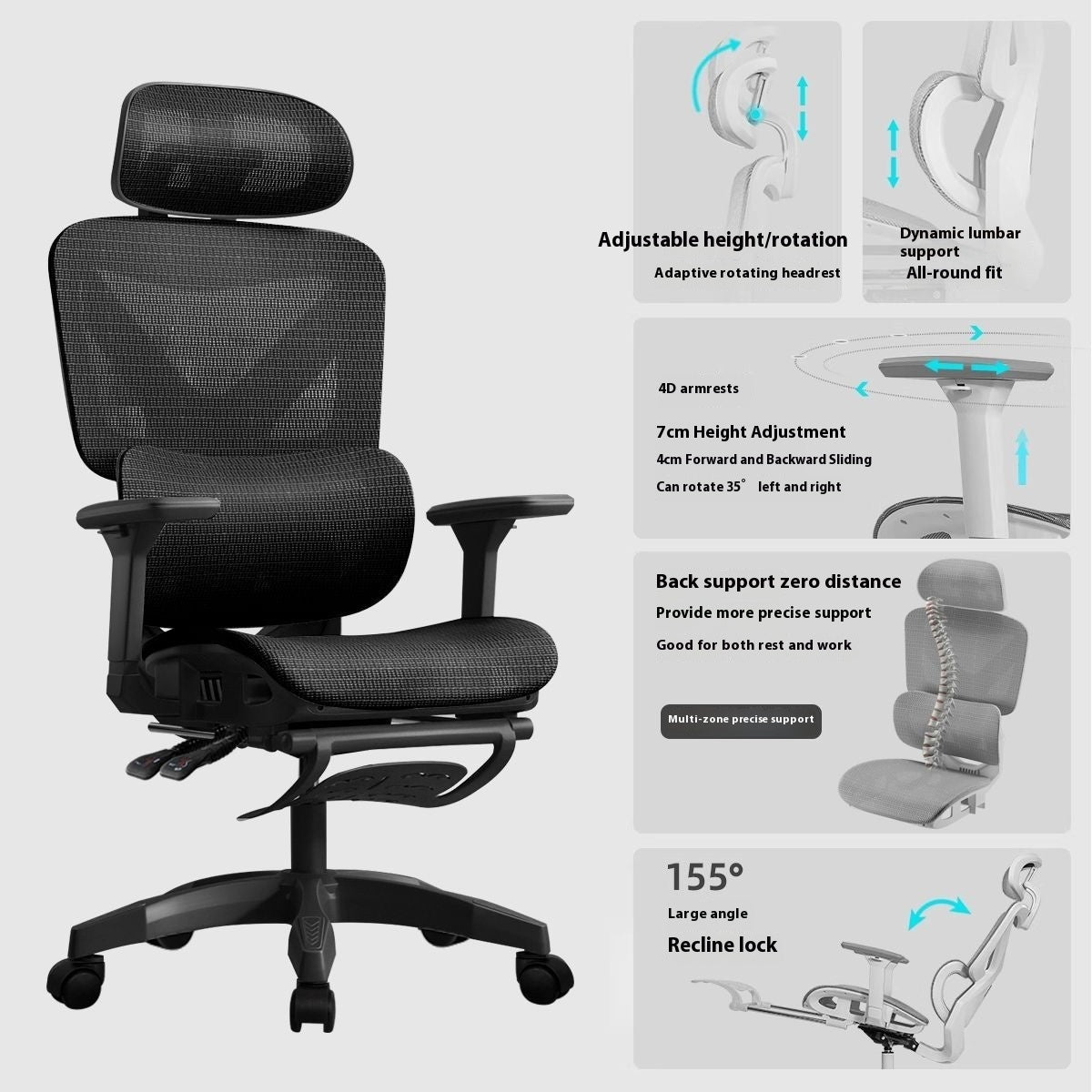 Boys And Girls Bedroom Office Ergonomic Long-sitting Comfortable Home Gaming Chair